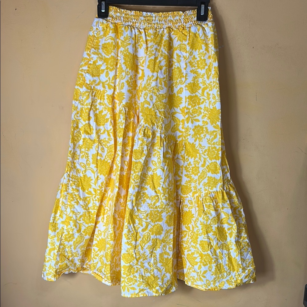 Who What WearFloral Yellow Skirt Size XS - Picture 2 of 5